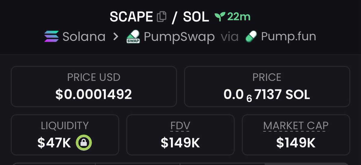 Bought a fat juicy bag of $SCAPE here at 150k

$SCAPE isn’t a game token.
It’s RuneScape finally becoming what it was always meant to be:
the original digital civilization, on-chain

Scape brings back the grinders, merchers, and PKers who left the game but never lost the itch