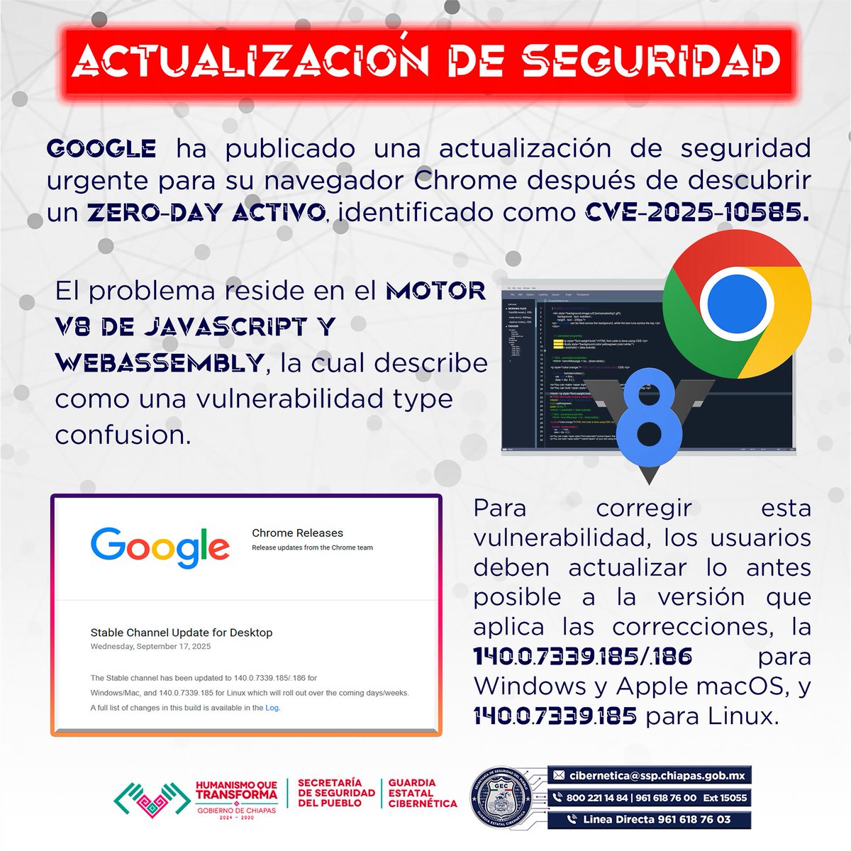 CiberneticaChis's tweet image. Conserva tu navegador 🌐 actualizado ⤵️
#ciberseguridad #cybersecurity
#SecretaríaDeSeguridadDelPueblo
#GuardiaEstatalCibernética
#HumanismoQueTransforma