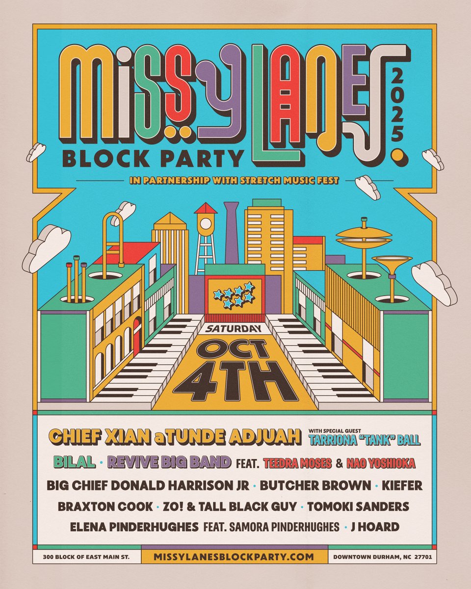 ABC11Together's tweet image. We are proud to be a sponsor of the inaugural Missy Lane's Block Party this Saturday, 1pm - 11pm! To learn more, visit missylanesblockparty.com. 🎶