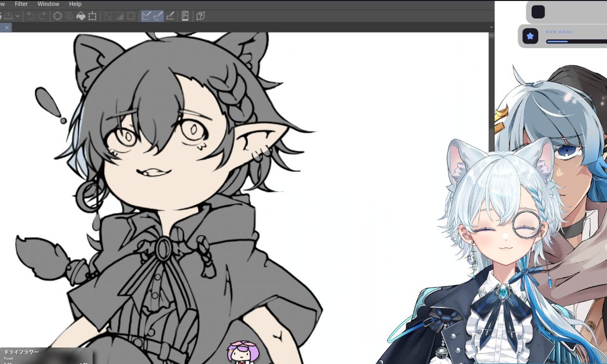 working on spooky art &amp; then bonking creatures after - twitch.tv/ki_lyn