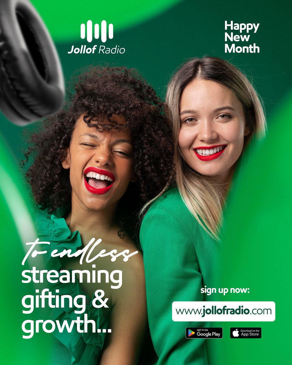 myjollofradio's tweet photo. Letβs make October a month of endless streaming, gifting, and growth vibes together. π
From all of us at Jollof Radio, weβre wishing you good vibes, fresh wins, and a Happy New Month, fam! π§π«
#JollofRadioMedia #HappyNewMonth #GiftThePod #SupportThePod #FromMicToMoney https://t.co/pQktq2gI1u