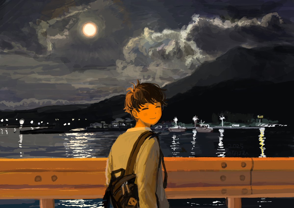 manuhamu's tweet image. 月の晩