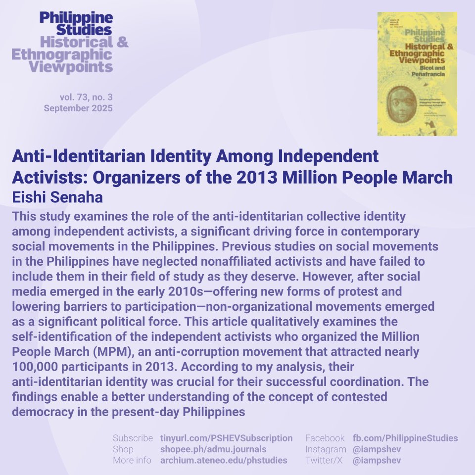 Philippine Studies tweet media