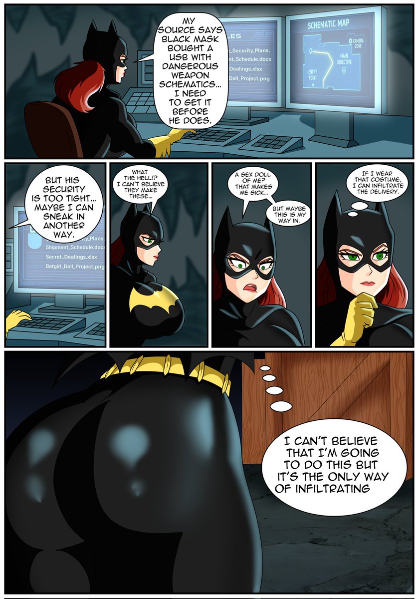 Batgirl in undercover sex doll page 1. Artist @JUKUTA_
