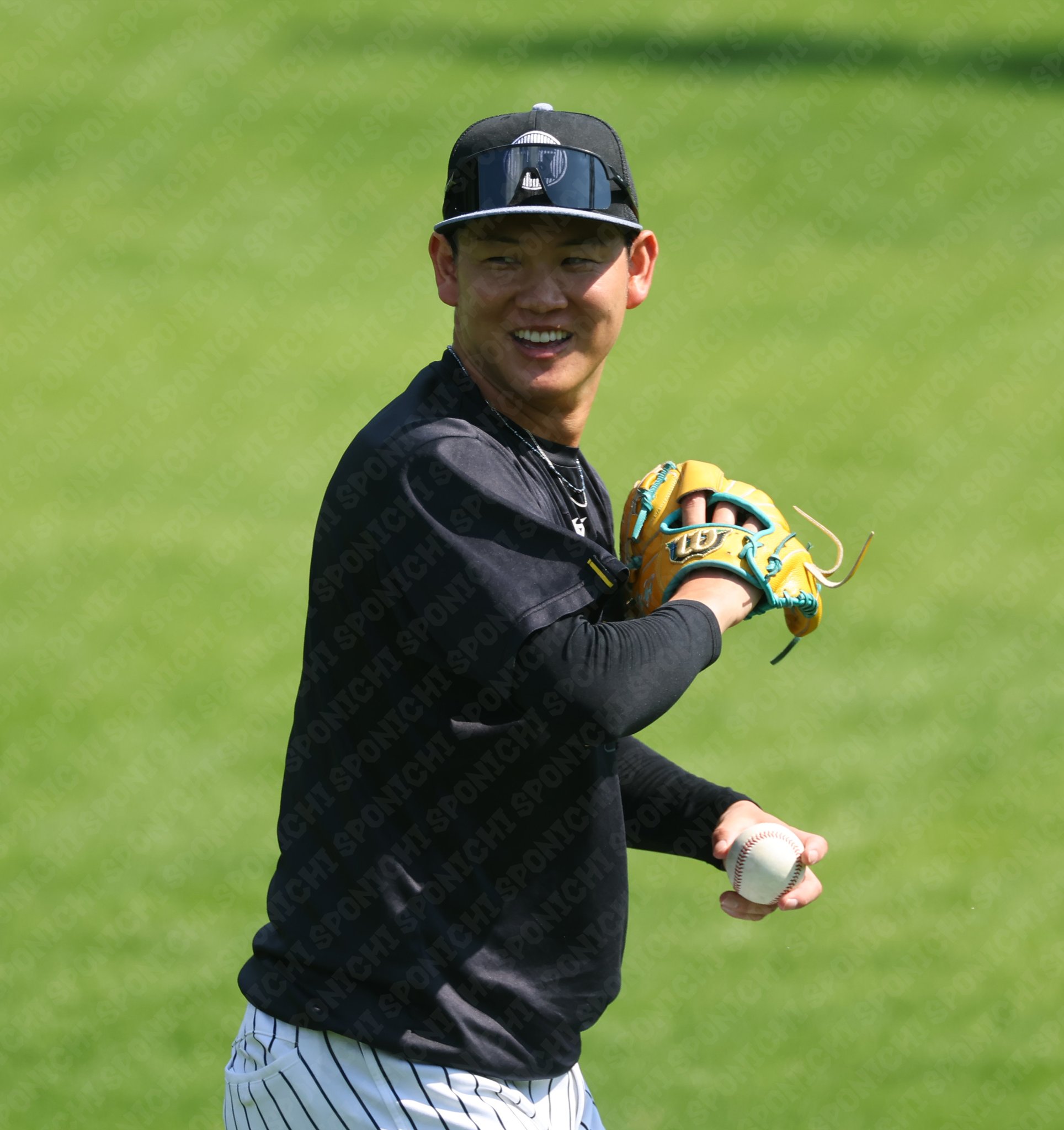 阪神タイガース チャンピオンエンブレム付きユニフォーム 及川雅貴 L