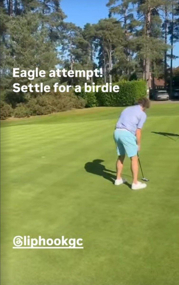TakeThatFanBase's tweet photo. #HowardDonald on #Instagram(-story) 😊 #hobby #lastfewdays #🐘🎪🤡 #attempt #birdie #🧢 #settle #eagle #🏌♂️ https://t.co/kqiMRz61U8
