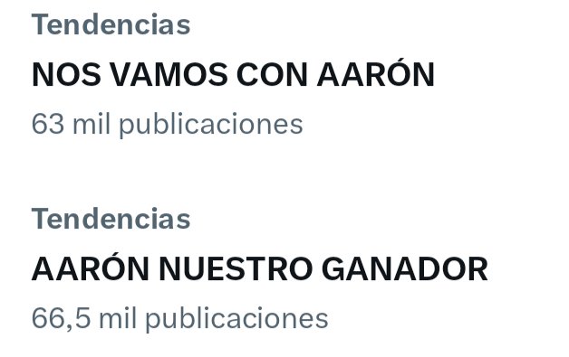 moonsluvn's tweet photo. Aaron siempre siendo tendencia.  

AARON NUESTRO GANADOR 
NOS VAMOS CON AARÓN 
#AaronMercury #LaCasaDeAaron #NosVamosConAaron https://t.co/ToPM0WGz2R