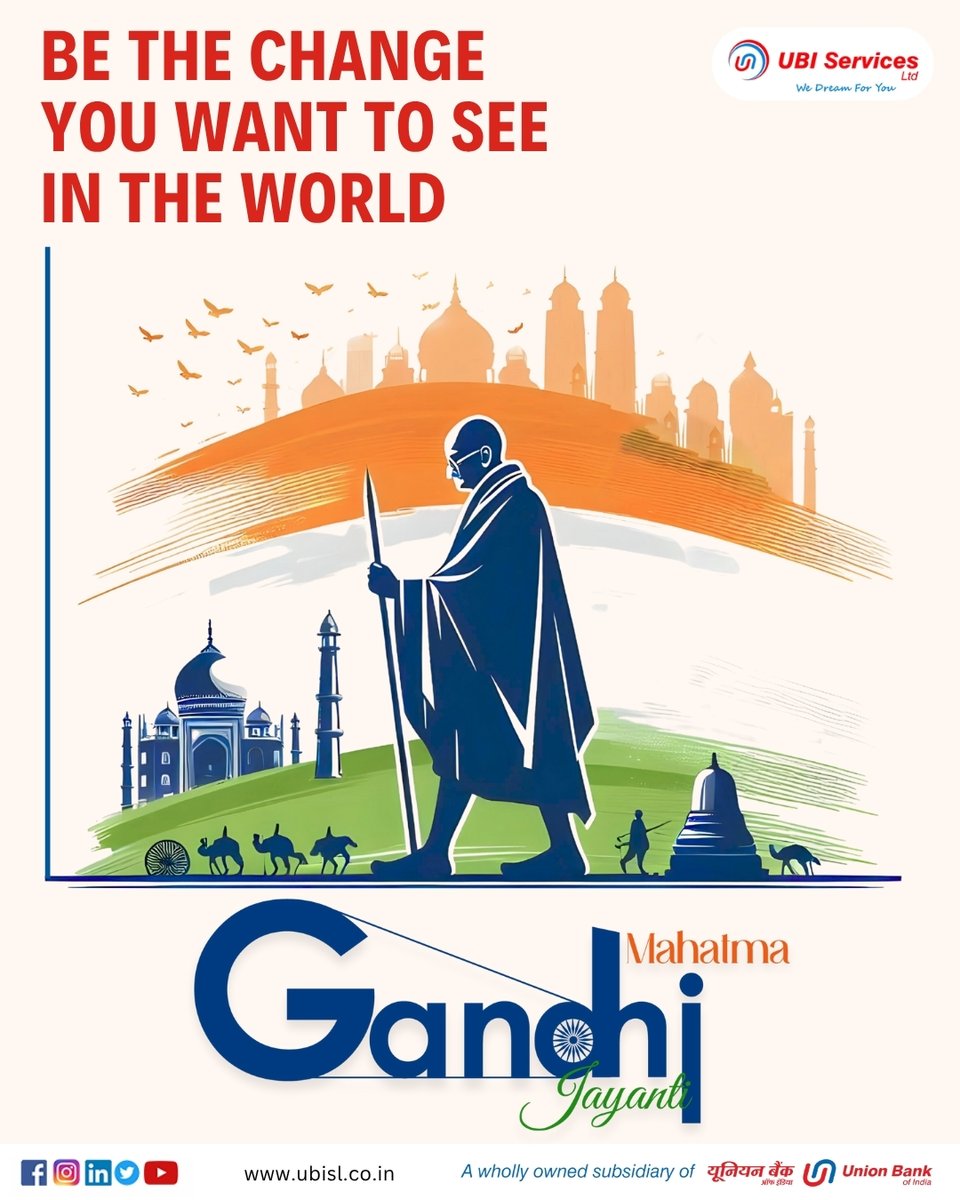 LtdUbi's tweet photo. On Gandhi Jayanti, we honor the values of truth, integrity, and non-violence. May his principles continue to inspire ethical leadership and responsible action in every sphere of life. #GandhiJayanti
#LeadershipWithValues
#PeaceAndNonviolence
#UBISL https://t.co/yhKufjpVbj