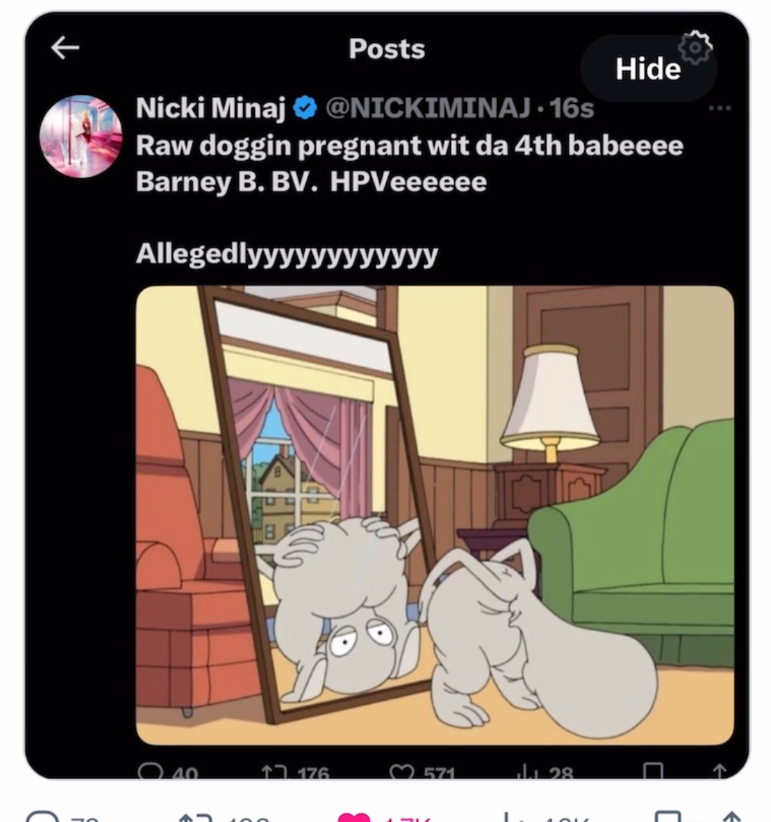 Dani_Minajlover's tweet image. Cardi b started talking about kids first… Nicki spoke on her being pregnant with bv & hpv NEVER mentioned kulture or wave specifically. Cardi started w the “YOUR SON” comment things went left after that.
Proof down below⬇️⬇️⬇️⬇️