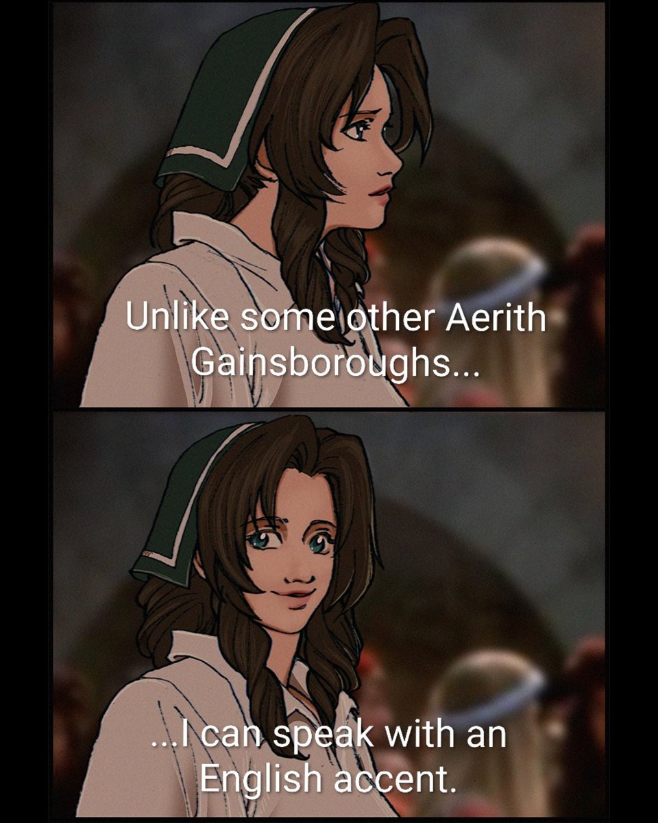 HerzenReine's tweet image. In honor of Aerith&apos;s accent in Tactics 🇬🇧 #FinalFantasyTactics