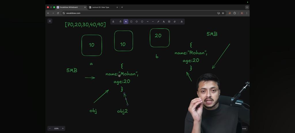 Turjo_Mahanto's tweet image. Day 1️⃣6️⃣– Web Dev Journey 🚀
JavaScript Day 2 ✨
Covered:
• var, let, const
• Mutable vs immutable
• Primitives vs objects
• The const paradox 🔥
Whole lecture = pure suspense 👀
#WebDev #javasript