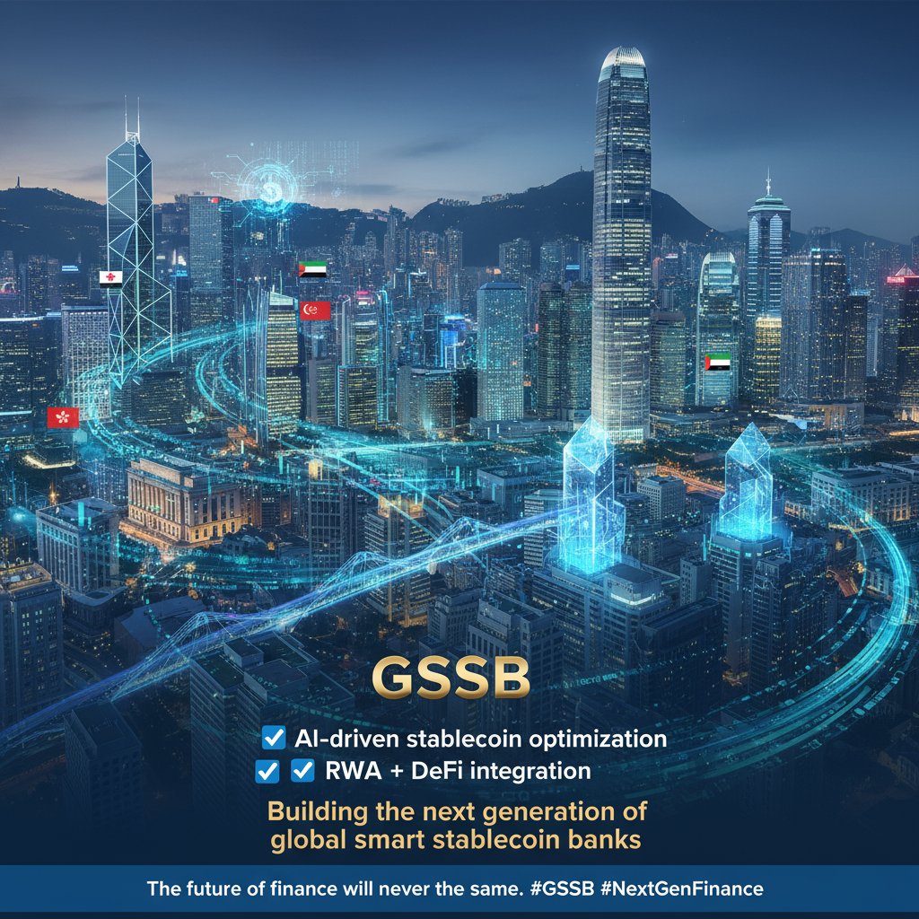 GSSB_Pro's tweet photo. GSSB Mission:

✅ AI-driven stablecoin optimization
✅ RWA + DeFi integration
✅ Global compliance licenses (Hong Kong, Singapore, EU, UAE, etc.)
Building the next generation of global smart stablecoin banks.

The future of finance will never be the same.
#GSSB #NextGenFinanceGSSB