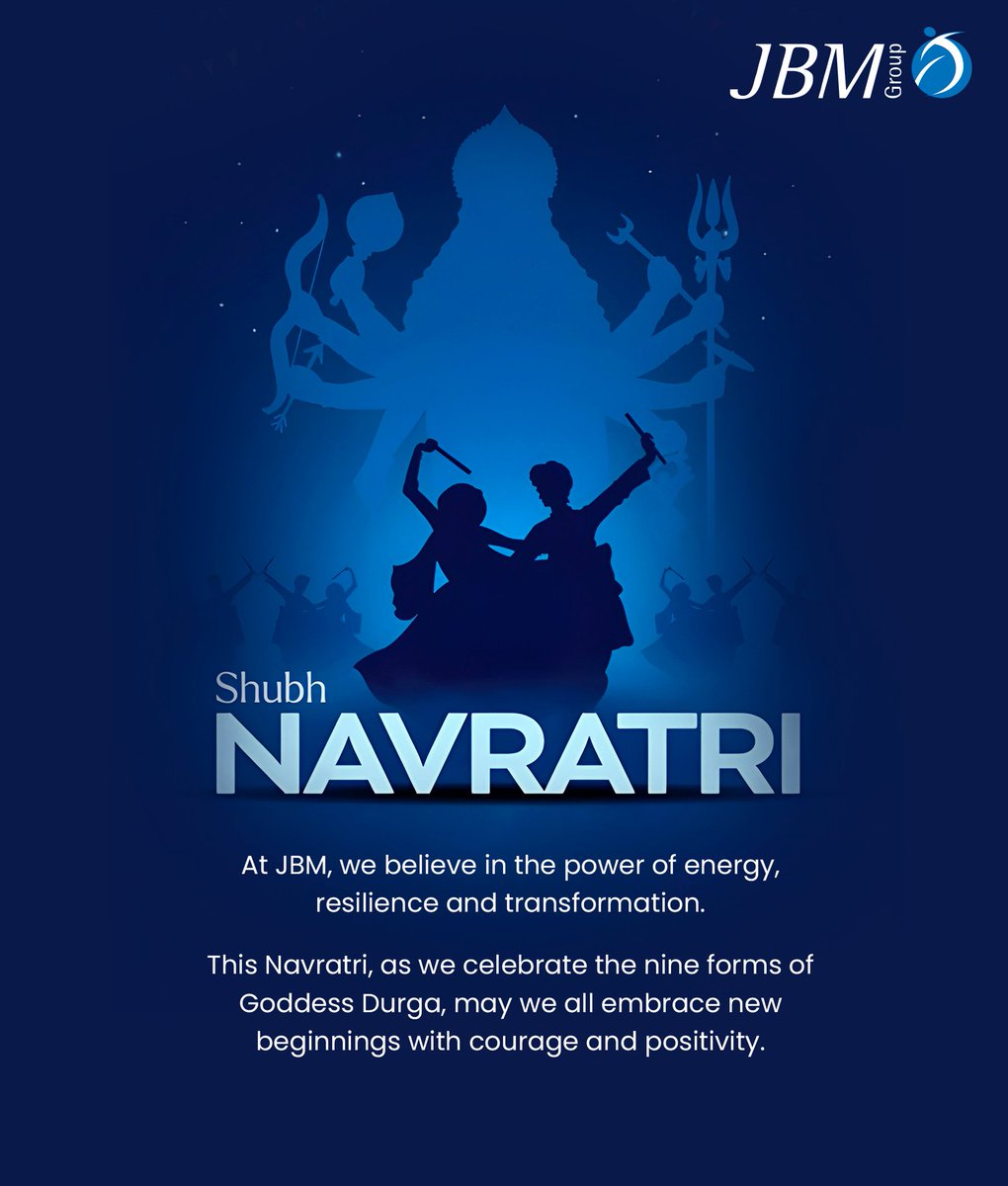 This Navratri, let’s honor the nine forms of Goddess Durga and embrace the spirit of energy, resilience, and transformation. May every new beginning shine with courage and positivity.

#Navratri #Durga #FestivalOfStrength #NewBeginnings #Transformation #JBM