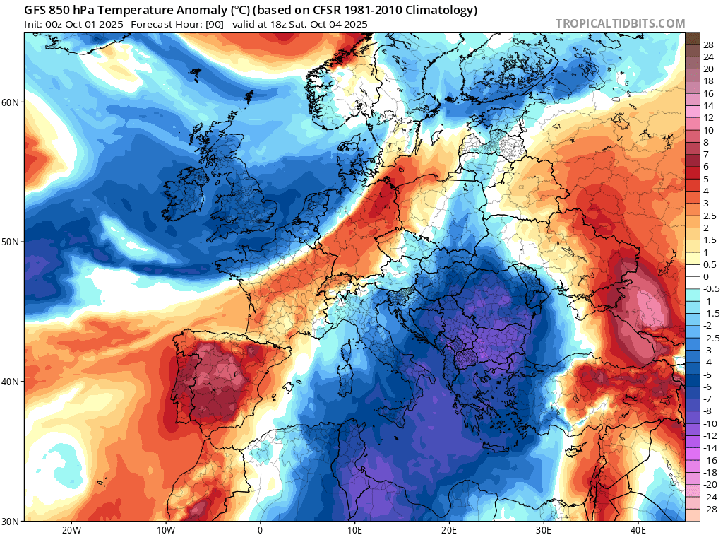 alexmegapc's tweet photo. Dissabte, amb el tomàquet damunt i migdia del clàssic #caloretfaller d'octubre. De moment no es veu un inici d'octubre amb massa pluja, però aquest mes, quan avancem uns quan dies pot girar molt. #meteo https://t.co/3G4NASfmpX