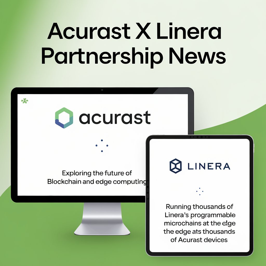 MendisJehan's tweet image. 🚀 Big news: @Acurast  📷 @linera_io  We’re kicking off an exploratory partnership to spin up thousands of Linera’s programmable microchains directly on Acurast’s DePIN compute nodes at the edge.

 #DePIN #Microchains #EdgeCompute #Web3