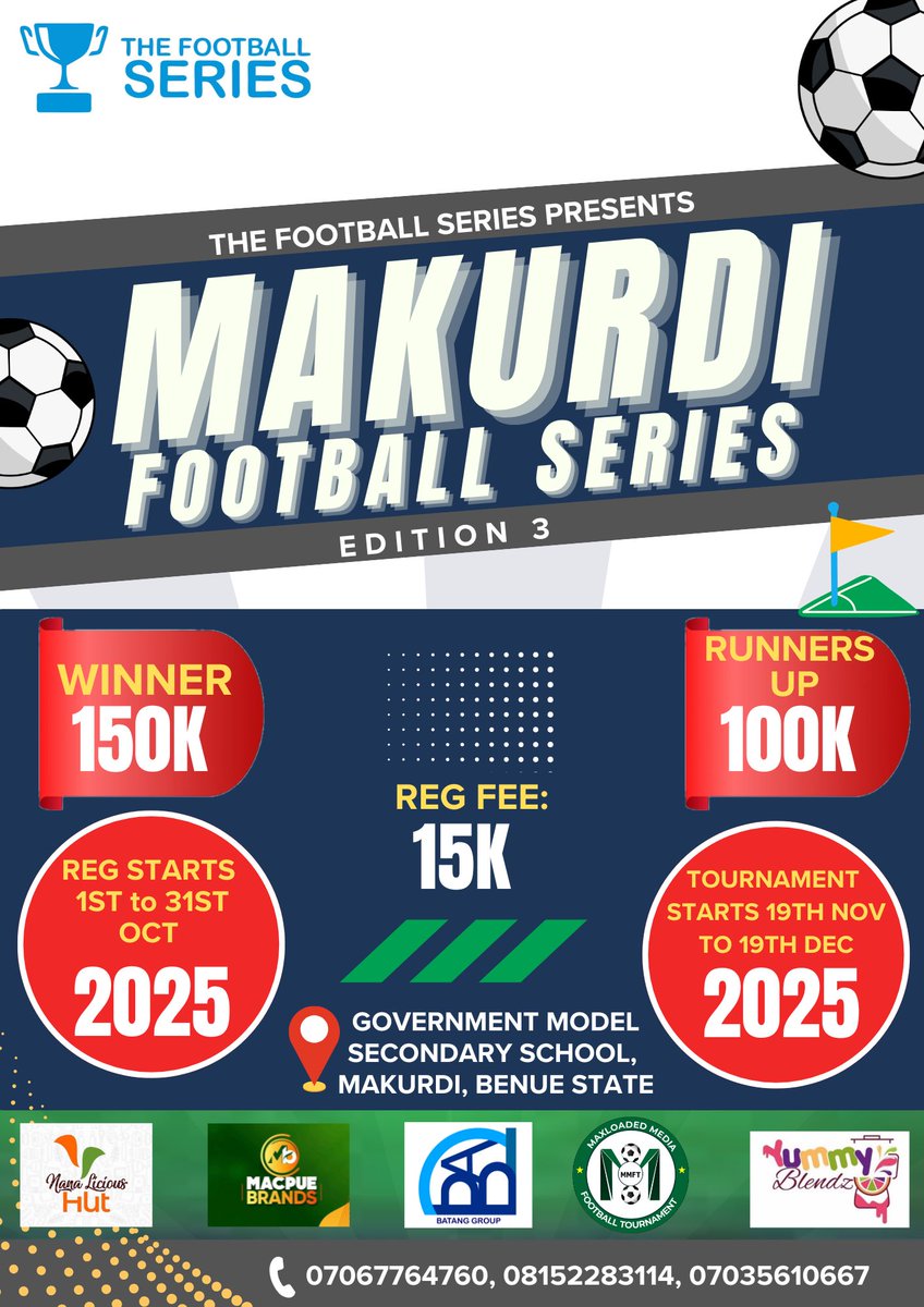 MFSTournament's tweet photo. #TheFootballSeries
#MFS2025
#MakurdiFootballSeries
#Grassrootfootball https://t.co/iSMe5aWQtJ
