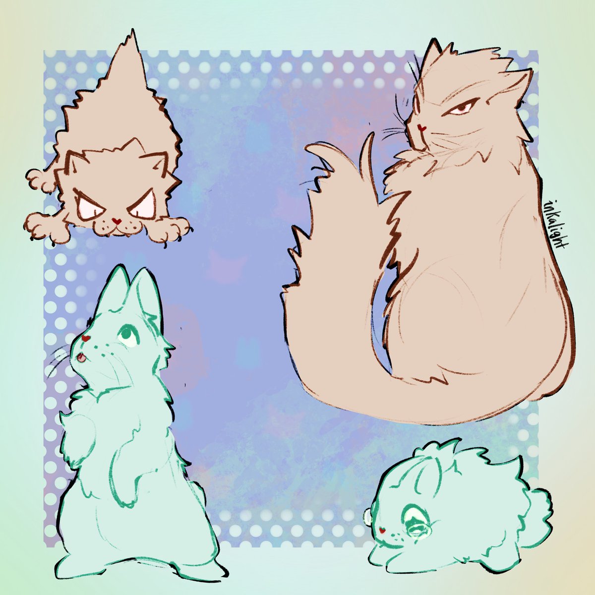 Inkalight's tweet photo. 🐈Cat-chan and bunn-uku 🐇

Needed to get something out for today and I love kitties and bunnies and bkdk https://t.co/VEmekxEH3K