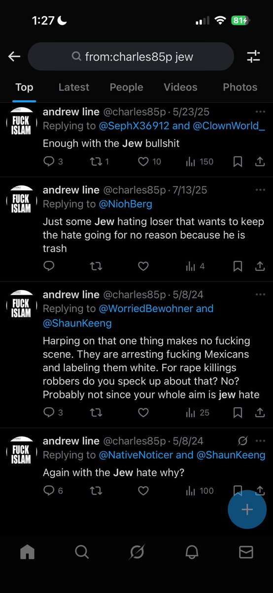 kvvsin's tweet photo. @charles85p @AngryPatriotX @jokerwaffenfren You’re Jewish 😂😂 https://t.co/B0VgyDjcyQ