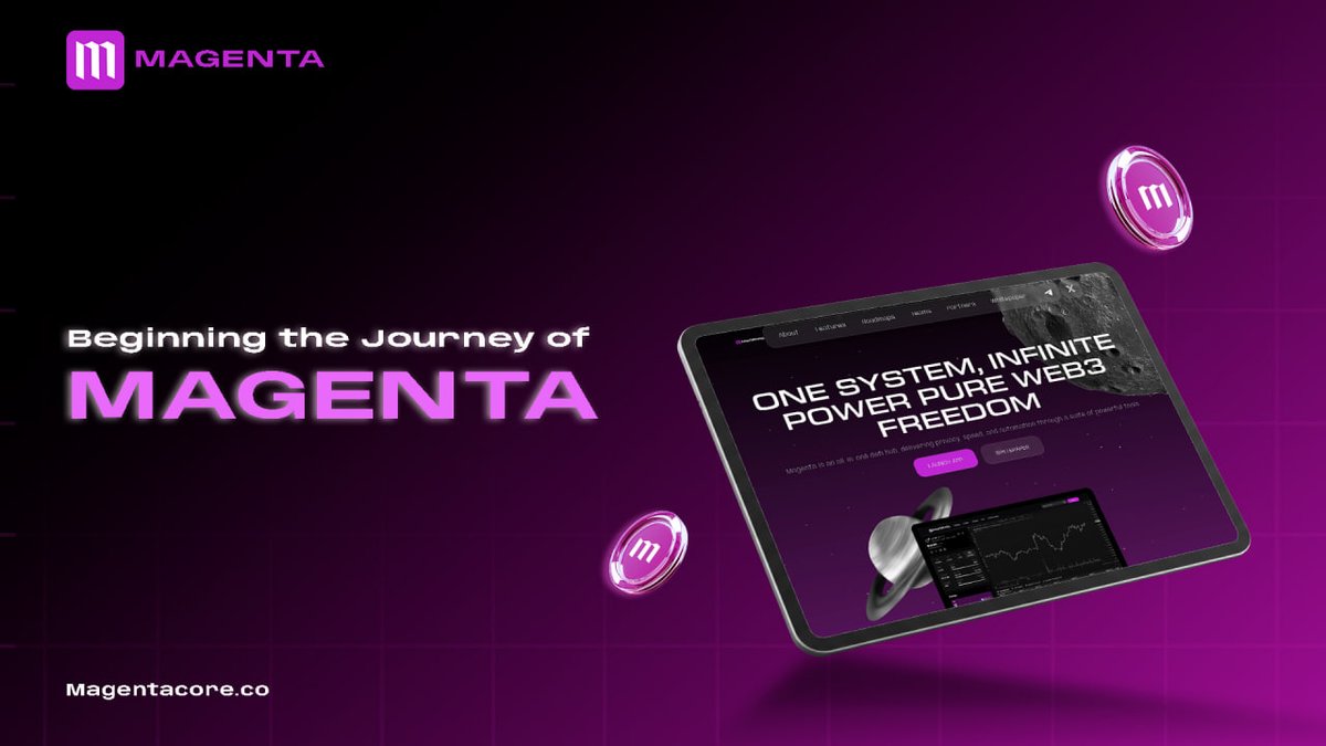 Magenta_Core's tweet photo. Beginning the Journey of MAGENTA
The first step of an ambitious path has begun. MAGENTA is more than just a project, it’s a system built to empower traders, investors, and developers under one unified ecosystem.
Meet Wallet Shield - our very first MVP!, A powerful blend of privacy and security for the Web3 era. Let’s break it down. 👇
🔒 Private Mixer
Your on-chain privacy matters. Wallet Shield allows users to mix transactions, keeping your financial activity private while maintaining transparency on the blockchain.
🛡 Wallet Monitoring
Stay one step ahead. Track wallet activity in real-time, receive alerts on suspicious movements, and protect your assets before risks escalate.
⚡ Combined, Wallet Shield offers both anonymity & active defense. It’s not just about hiding, it’s about empowering users with control and foresight.
Wallet Shield/Mixer: https://t.co/mVOEYcIp09
🔮 What’s Next?
In the coming days, we’ll start unveiling our core utilities. From our Featured Dex to AI trading bots, every release will bring us closer to reshaping the DeFi experience.
Stay tuned, because the journey has just started.
👉 https://t.co/eKZ4YVdv0c