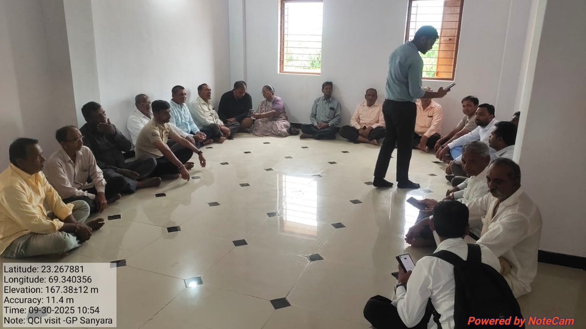 SPMUGuj's tweet photo. Dt. 30.09.2025
QCI field verification for DLI#3, DLI#4, and DLI#5 at GPs Sanyra and Kotda Jadodar of Nakhatrana Block , District-Kachchh. 
@AtalJal https://t.co/xwLyYLXusW