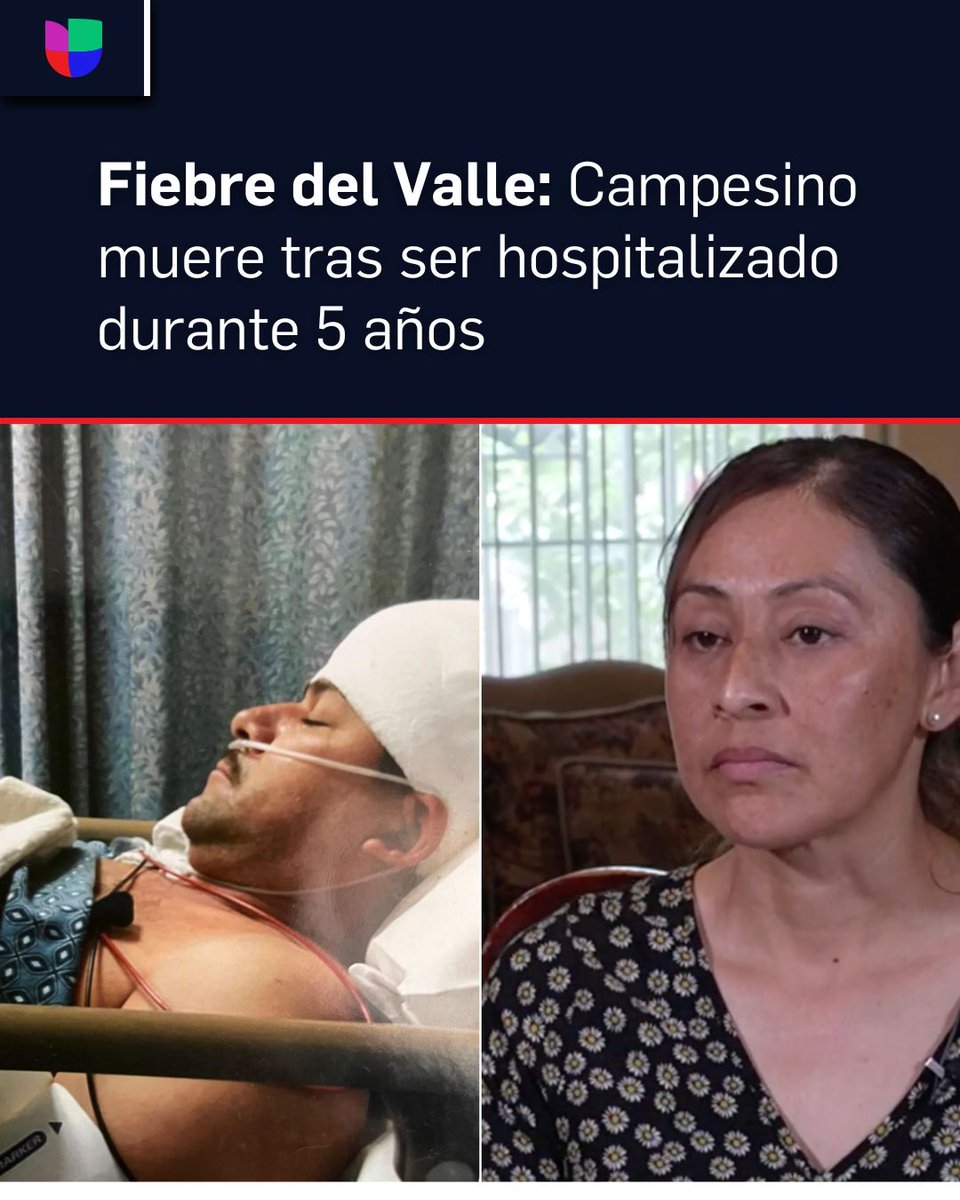 Hispana narra los últimos días con vida de su esposo, quien se contagió de fiebre del Valle en los campos. ➡️ uni.vi/FN2l106n4Il