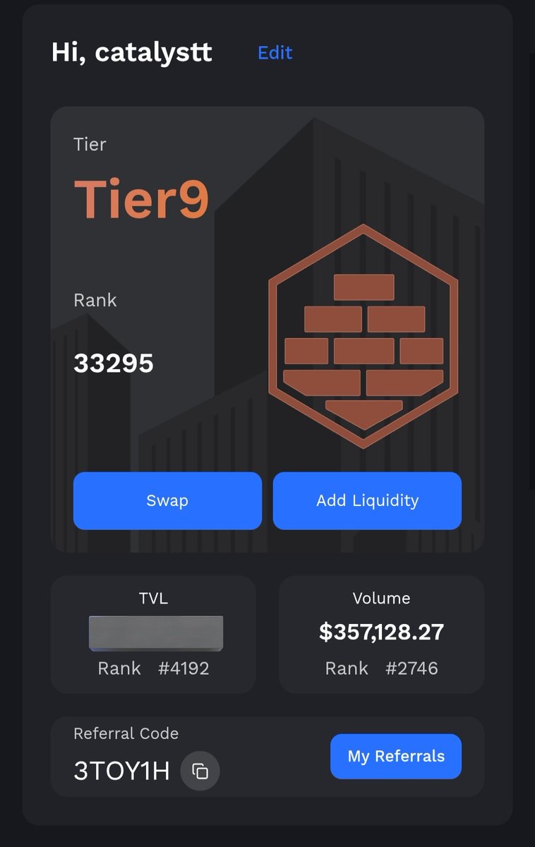 catalysttttt___'s tweet photo. Since I joined the Momentum x buidlpad Hodl campaign, I decided to move up in Rank Tiers to qualify for a possible Airdrop.

There are 9 Tiers
Each Tier has a better reward with Tier 1 as the highest.

Levelling up here is by
---Providing TVL (liquidity) to available pools.
Provide to pools showing the 2x brick multiplier to level up faster 
---Having more volume count.

By levelling up,
I should secure a spot in @MMTFinance presale with buidlpad and I could qualify for their upcoming airdrop.