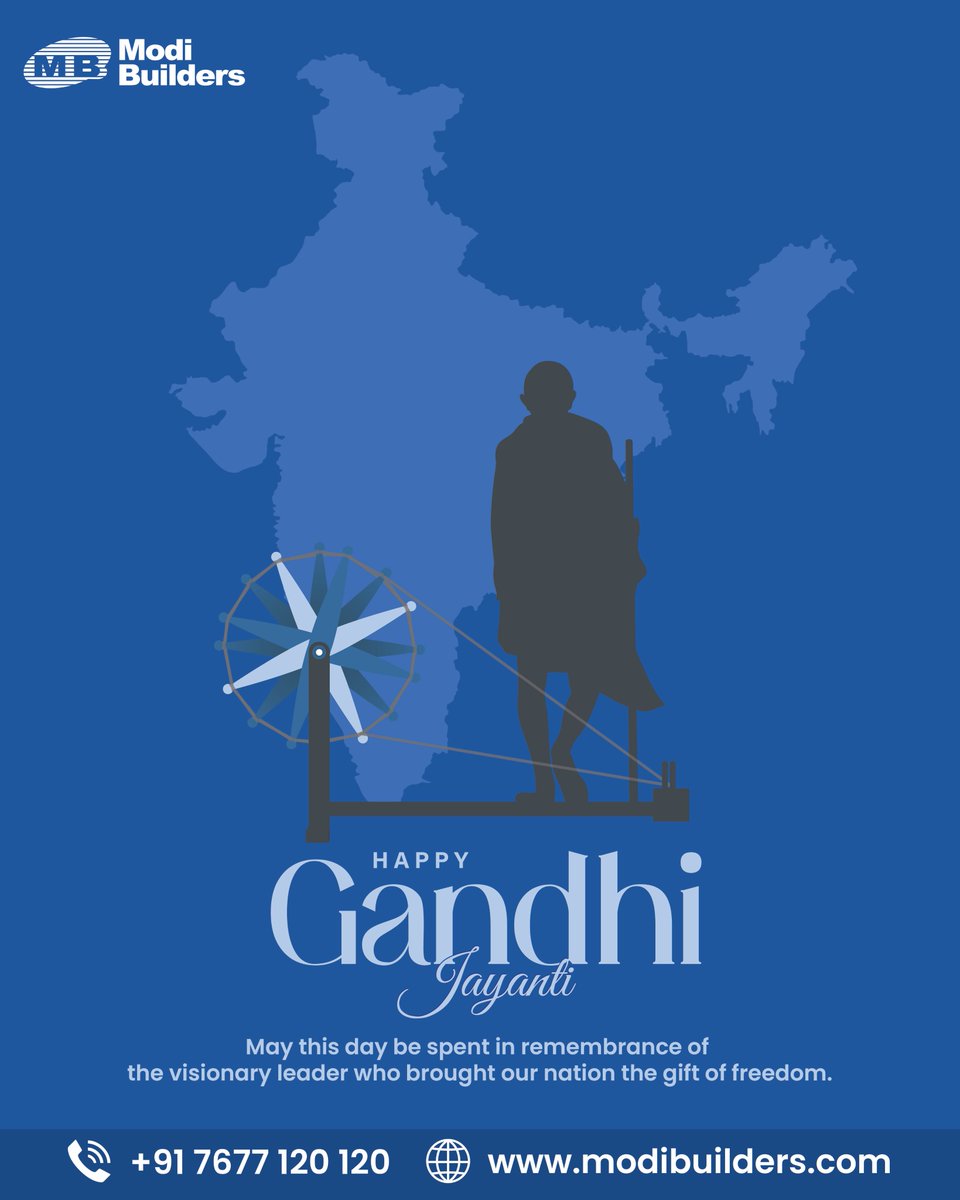 ModiBuildersHyd's tweet image. Be the change you wish to see in the world.

On this Gandhi Jayanthi, let’s celebrate the values of truth, simplicity, and unity that continue to inspire generations.
#GandhiJayanthi #MahatmaGandhi #LegacyOfPeace #TruthAndSimplicity #NationBuilder #IndiaInspires #PeaceAndUnity