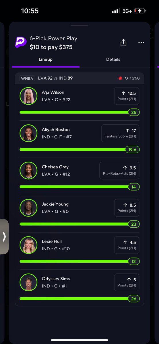 C0STED's tweet photo. @KirbyKream @PrizePicks Dealing w the same shit rn randomly my glance is changed. Shouldn’t have been paid out if there was confusion. They settled the lineup n then all of a sudden it changes?? https://t.co/G4M3O3sFWP