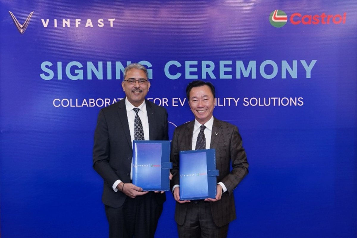 Castrol India has signed an MoU with VinFastIN to provide after sales support for VinFast EV customers through Castrol Auto Service workshops in 300 cities Castrol India has signed an MoU with VinFastIN to provide after sales support for VinFast EV customers through Castrol Auto...