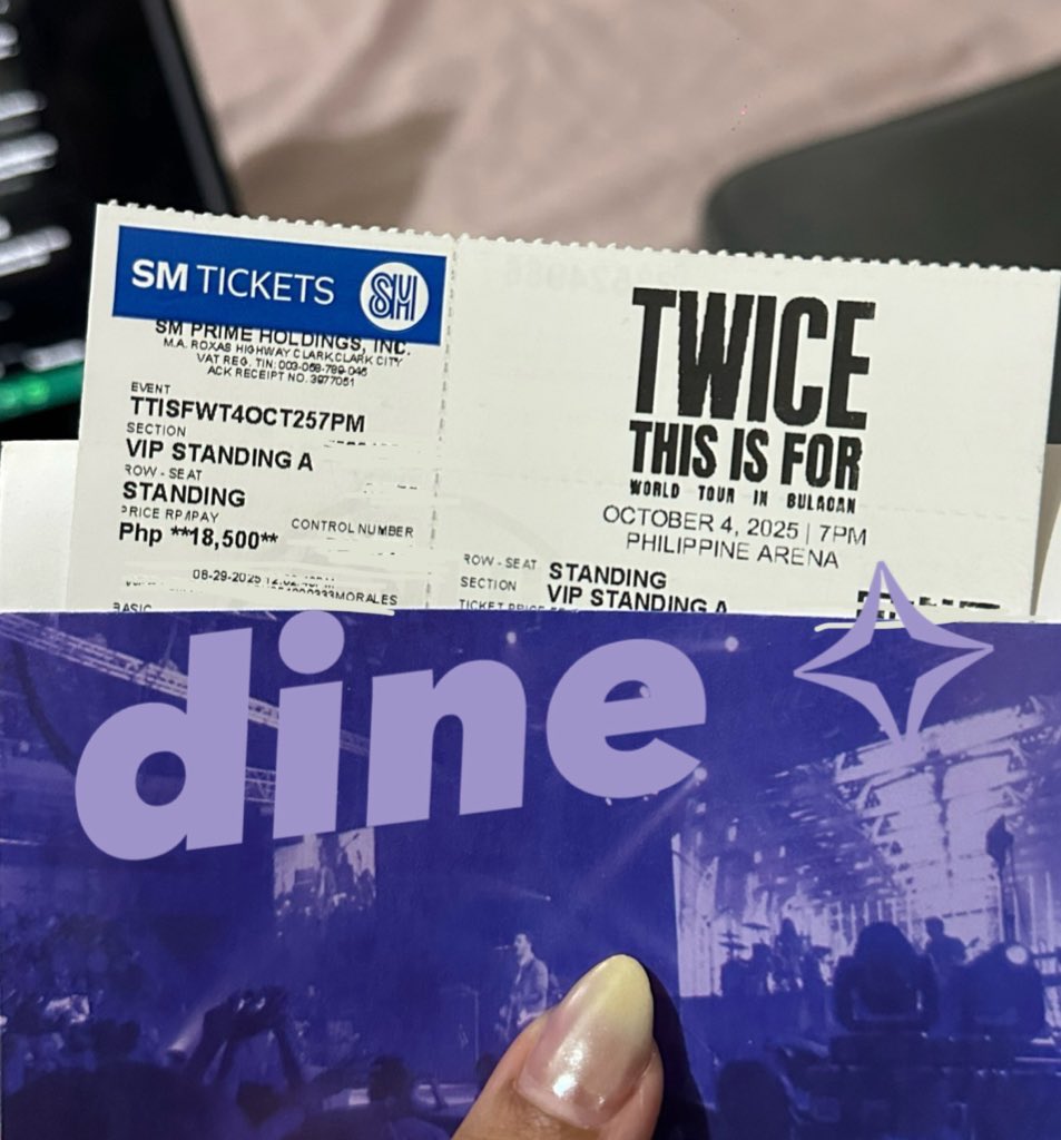 historicalarry's tweet photo. wts lfb ph

twice <this is for> world tour in bulacan

1x vip standing a
selling for 16k
meetup, no dp

loc: pampanga

dm if inch !!

pls bilhin niyo na i got a better seat 😭 wag na po masyado i nego bc nagpa tpa pa ako for this ticket 🥹 https://t.co/QGe3NHElLy