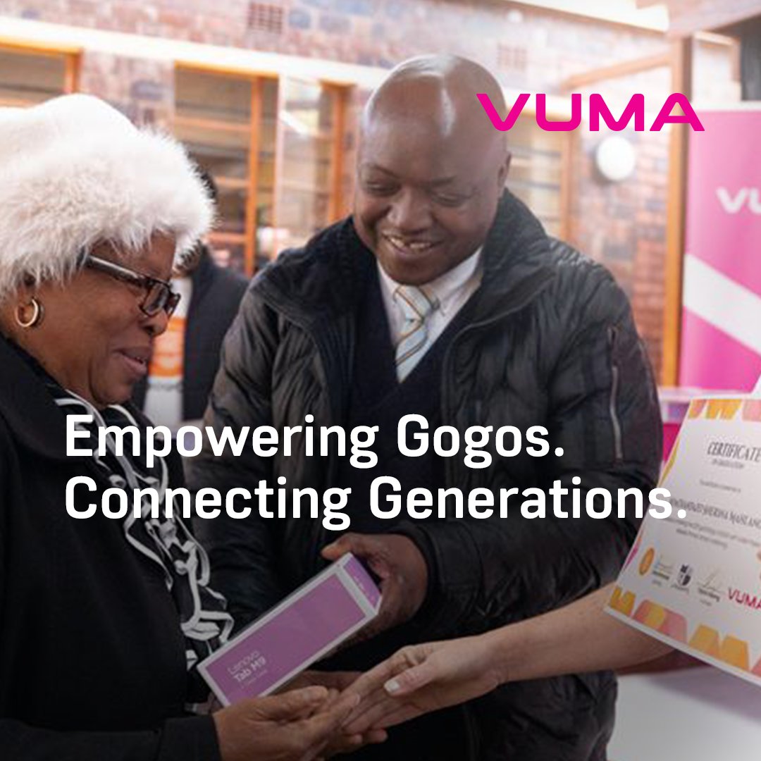 👵👴 Today we honour the gogos &amp; mkhulus who are the backbone of many SA families, nearly 40% of kids are raised by grandparents.

With Gogos with Vuma, we're giving them digital skills to support grandkids &amp; stay connected.

#GogosWithVuma

#VumaConnectsCommunities