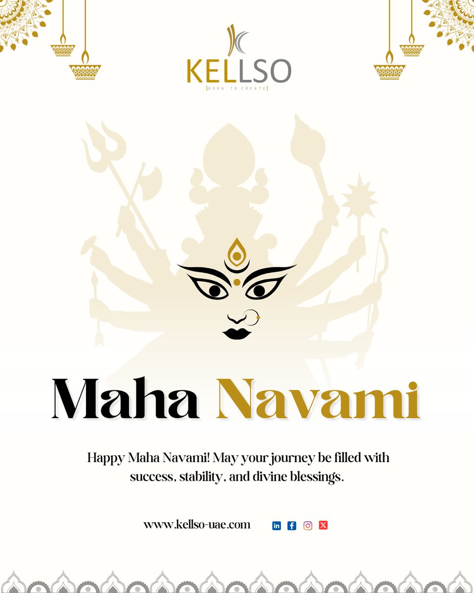 kellso_uae's tweet image. This Maha Navami, may your path be filled with strength, stability &amp;amp; divine energy.

Happy Maha Navami from all of us at Kellso! 🌸

🔗 kellso-uae.com

#kellsouae #mahanavami #borntocreate #kellso #navratri2025 #uaebusiness #festivevibes #divineenergy