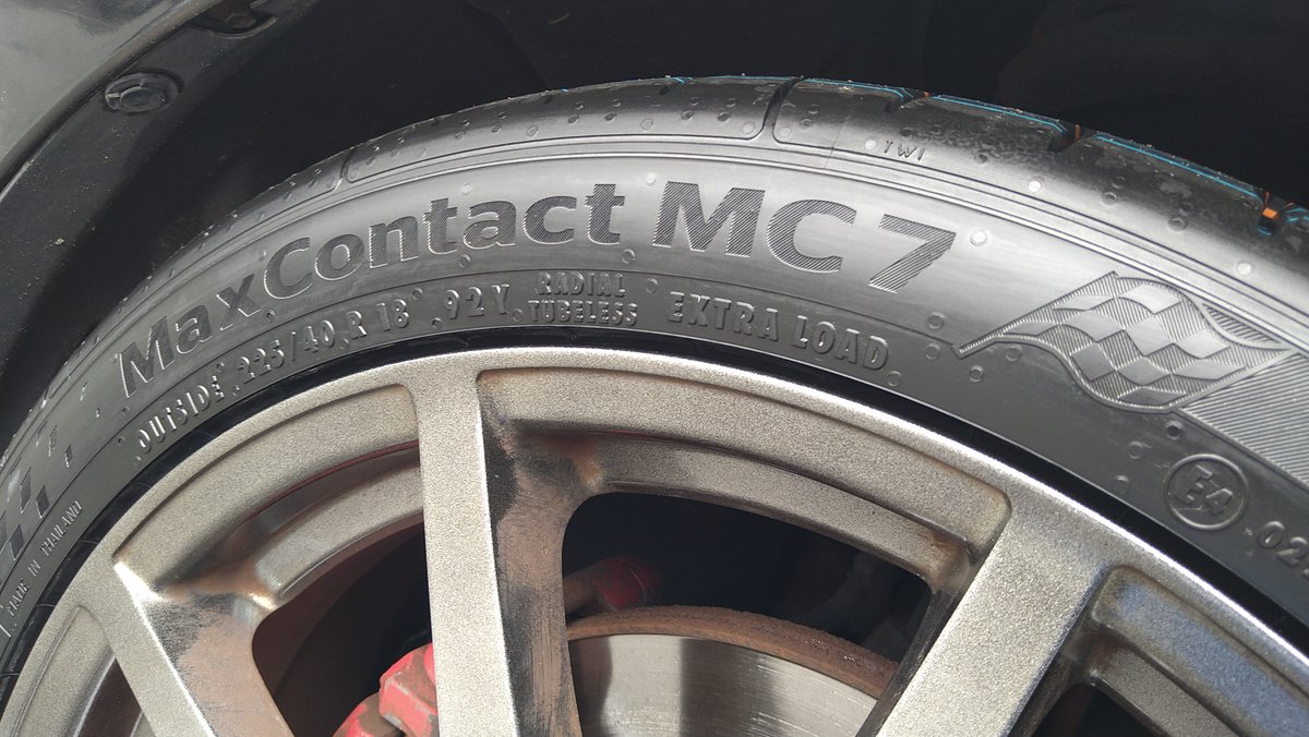 TG_MACHIDAHILLS's tweet photo. 今回はタイヤご購入にあたり
当店を選んで頂き有難う御座います🙇♂️
#Continental #MaxContact7 #MC7
225/40R18 92Y を装着させて頂きました✨
🚗空気圧点検お待ちしております🚗
#マツダ
#アクセラスポーツ
#MAZDASPEED
#コンチネンタル
#タイヤガーデン
#町田ヒルズ https://t.co/Kk2iShftoO