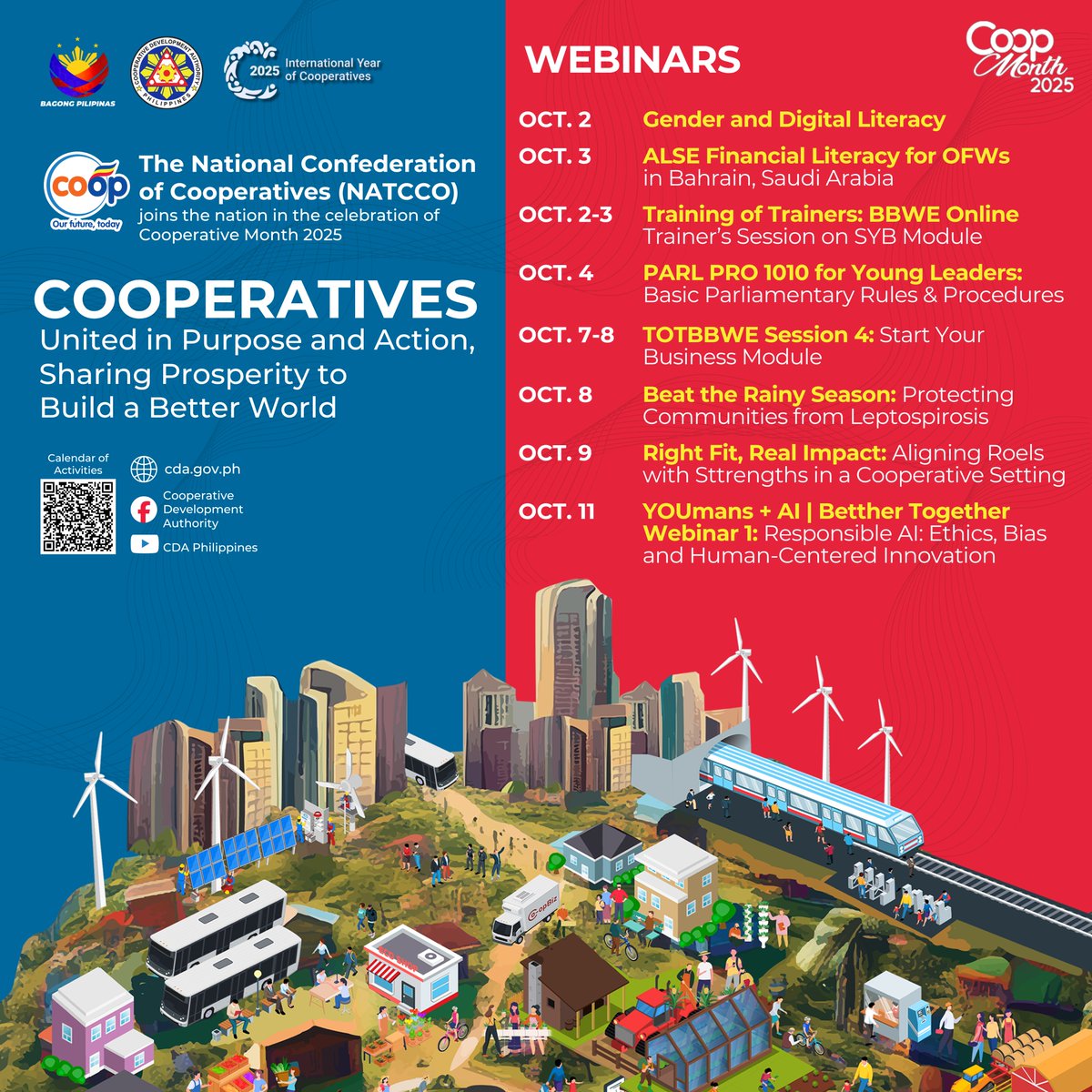 natcconetwork's tweet photo. Happy Cooperative Month 2025! 
This October, NATCCO joins the whole Philippine Cooperative Movement in celebrating the power of unity, collaboration, and shared success. 

#NATCCONetwork #CooperativesBuildABetterWorld #CoopMonth2025 #IYC2025 https://t.co/8QvEQR0EWE