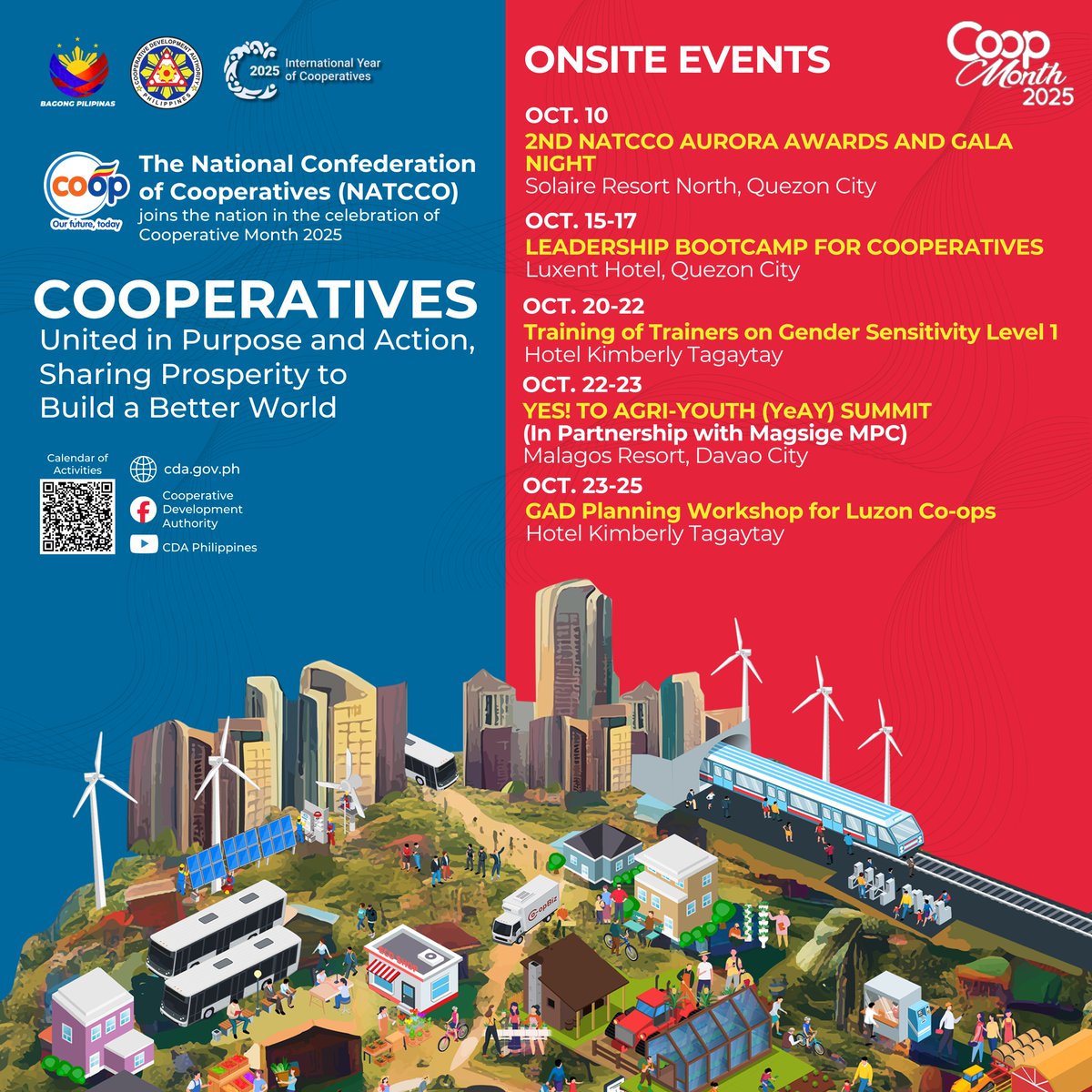 natcconetwork's tweet photo. Happy Cooperative Month 2025! 
This October, NATCCO joins the whole Philippine Cooperative Movement in celebrating the power of unity, collaboration, and shared success. 

#NATCCONetwork #CooperativesBuildABetterWorld #CoopMonth2025 #IYC2025 https://t.co/8QvEQR0EWE