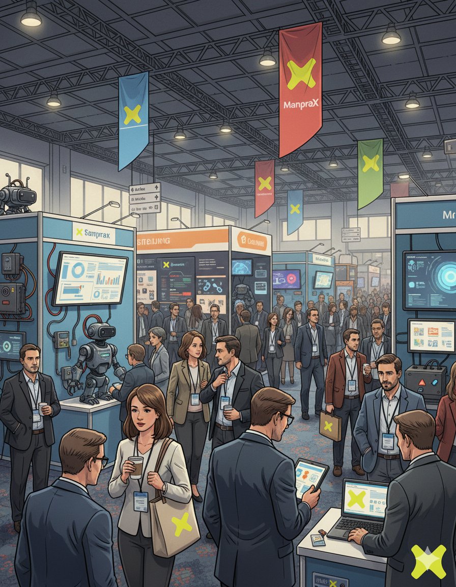 ManpraXOfficial's tweet photo. Find ManpraX - Exhibition Edition 

Our logo is hiding in a busy summit scene. Can you spot it?

Play the challenge live at the India CSR &amp; ESG Summit 2025 (7–9 Oct, New Delhi) &amp; win goodies!

#IndiaCSRSummit #ICES2025 #EdTech #OpenEdX #ManpraX https://t.co/qA9SQzZmOZ