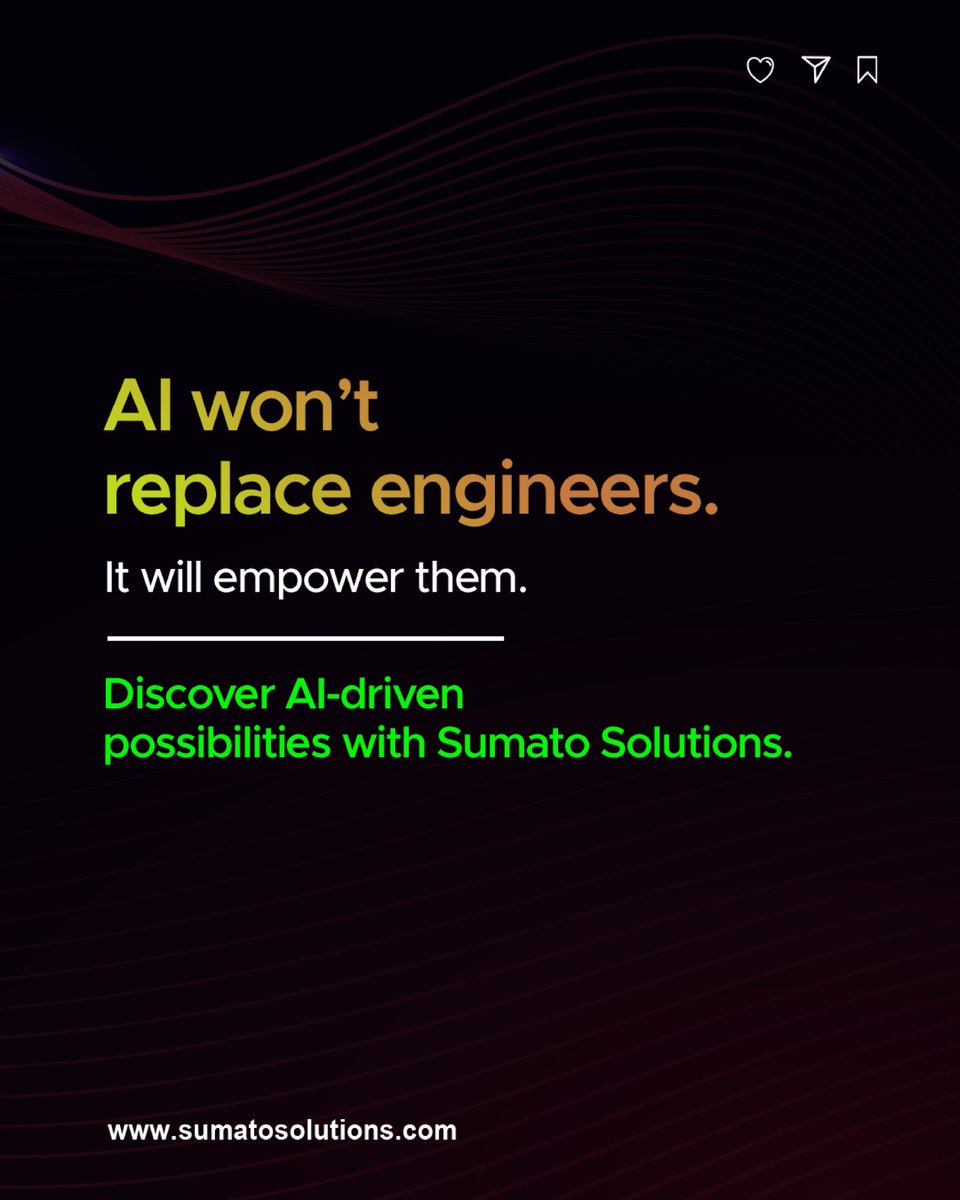 SumatoSolutions's tweet image. AI is transforming software engineering, from code reviews to debugging and beyond. It is not replacing engineers; it is empowering them. Discover AI possibilities with Sumato Solutions.
Learn more: sumatosolutions.com
#AIinSoftwareEngineering #SumatoSolutions #FutureofTech