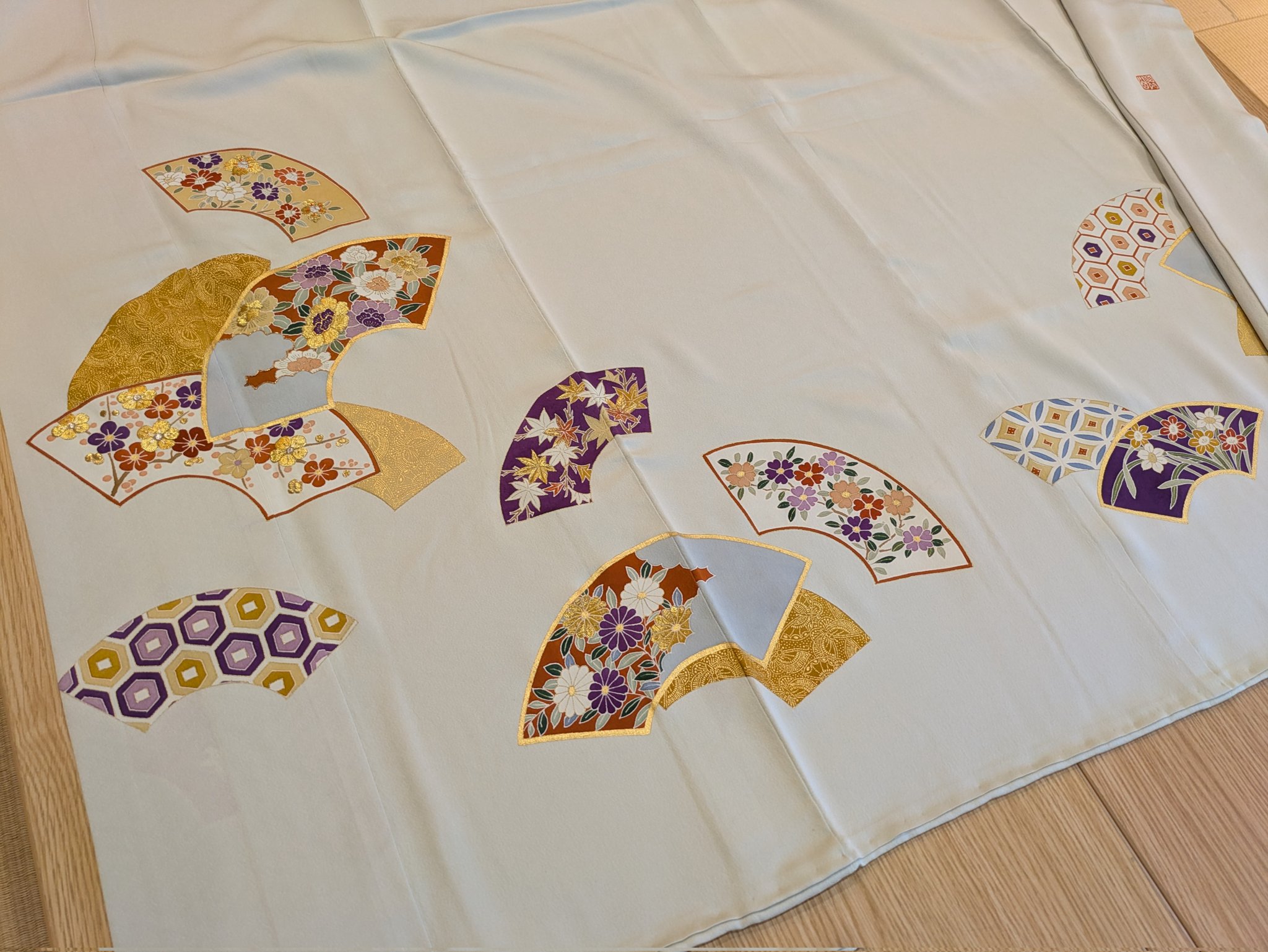 新品 未使用⭐︎京都着物ステーション購入正絹半衿&絹交織半衿⭐︎2枚組⭐︎小粋なお色 白半襟 無地 絹交織 塩瀬｜京都の着物和装小物 ゑり正