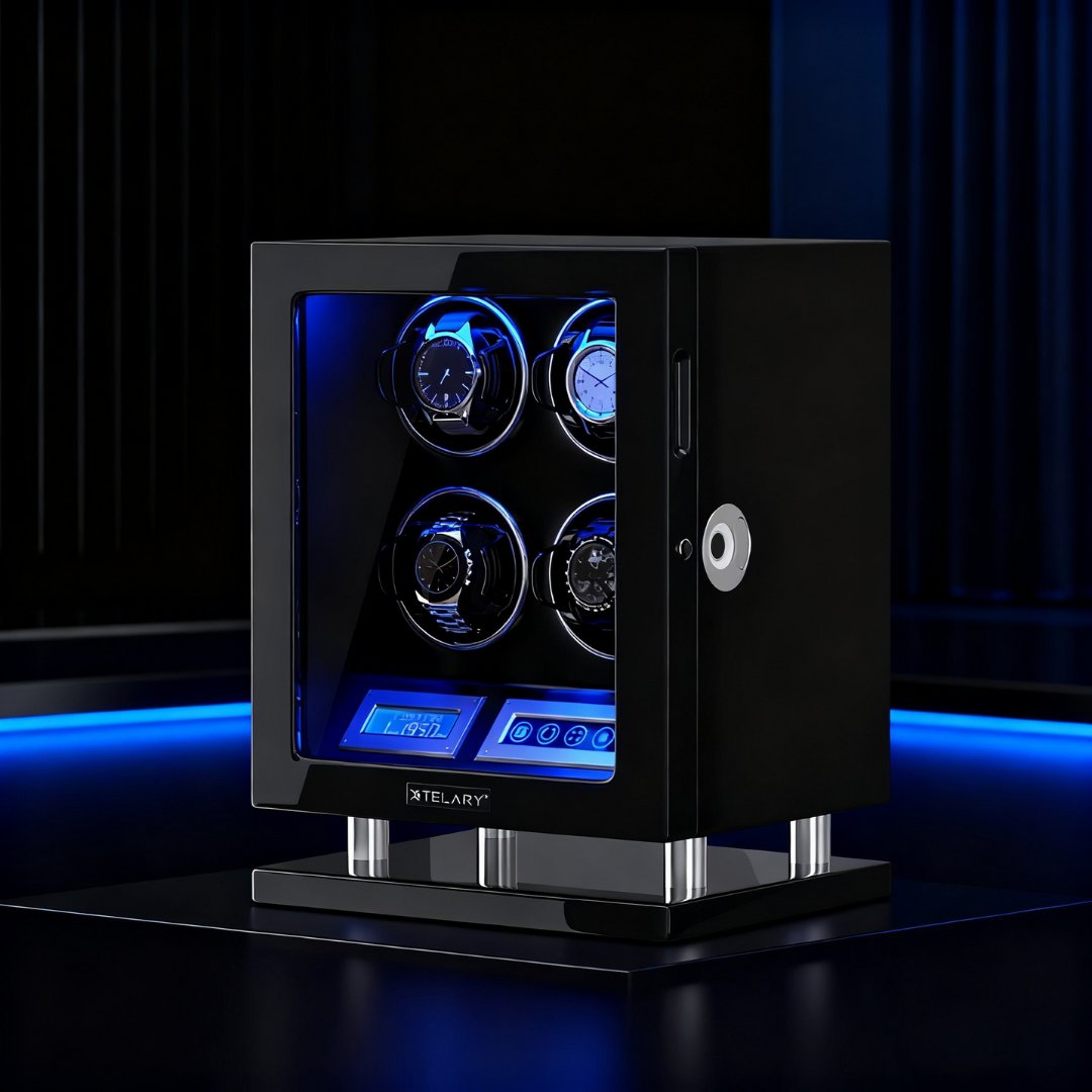 xtelary's tweet image. ✨Elevate your collection with the Xtelary 4-Watch Winder.

⌚Handcrafted piano wood, soft LED glow, and secure fingerprint access bring both elegance and innovation to your watch care.

💝Luxury isn’t just worn — it’s stored.

#watches #watchwinder #watchstorage #LuxuryWatches