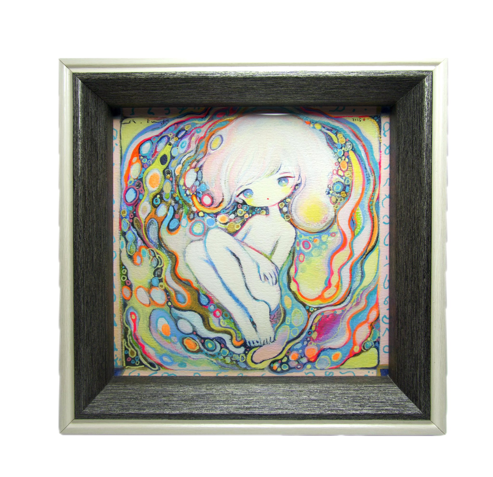 si_ku 黄菊しーく painting 原画　18×23cm(額縁含む) si_ku 黄菊しーく painting 原画 18×23cm(額縁含む)