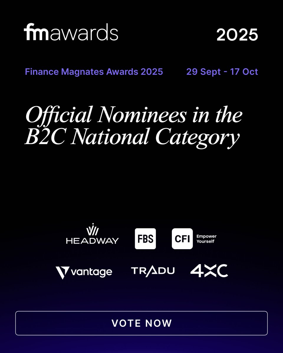 financemagnates's tweet image. Meet the nominees in the National B2C categories 🏆 Recognized for excellence in their home markets: 4XC (Mexico), CFI (UAE), FBS (Thailand), Headway (Indonesia), Tradu (UK), Vantage (UK &amp;amp; Vietnam). 🗳️ Vote now: bit.ly/4pGuffi
 #FMAwards2025 #Forex #Trading