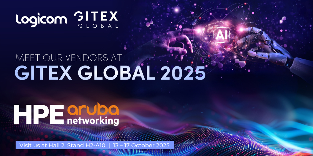LogicomDisti's tweet image. Smart, secure, and AI-driven — Aruba is redefining the world of networking and connectivity at #GITEX2025.  Visit the Logicom stand and meet the team!

📍 Hall 2 | Stand H2-A10 | 📅 Oct 13–17
👉 Schedule your visit: ow.ly/bFp950X2Fiz
