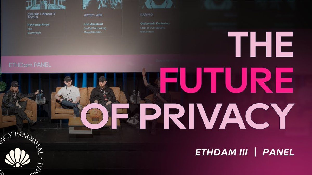 CryptoCanal's tweet image. Panel on The Future of Privacy: Protocols, not Promises with @nattyfried (@0xbowio), @cryptobuilder_ (@aztecnetwork), @olkurbatov (@Rarimo_protocol), and @0x_m_f (@web3privacy).
👉youtu.be/KwDAN91DZjs