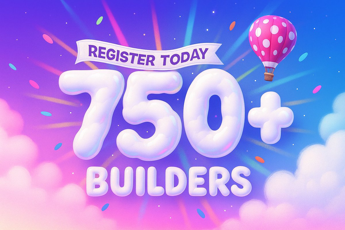 From 250 → 500 → 750+ builders... 

The Polkadot Builder Party is getting crowded 👀

Next stop: 1000+ 🙌 

Join the party: polkadot.cloud/build-party