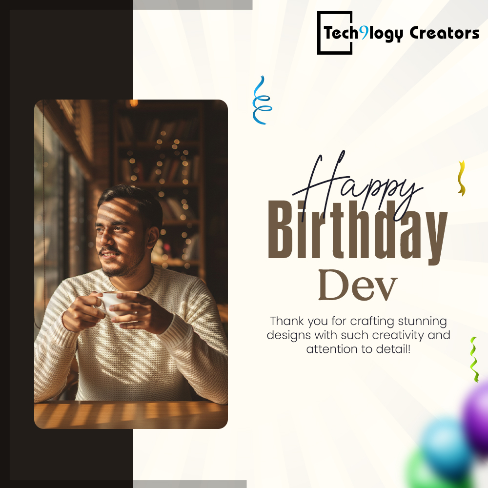 t9lcreators's tweet image. Tech9logy Creators wishes you a very Happy Birthday, Dev! 🎉🎂
We hope you have a blessed day full of joy and happiness, and may all your birthday wishes come true! 🎊✨
#Tech9logyCreators #happybirthday #corporatewishes #birthday #godblessyou #enjoy #party #love #birthdaycake