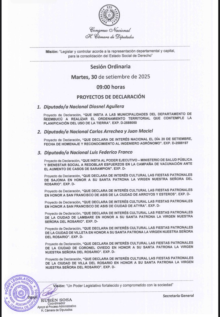 En todas las sesiones recibimos un documento con todas las resoluciones a ser aprobadas. La tarea es leer antes para saber qué se está por aprobar/rechazar. El punto 5 corresponde al repudio al trabajo de la policía aprobado por unanimidad el día de ayer.