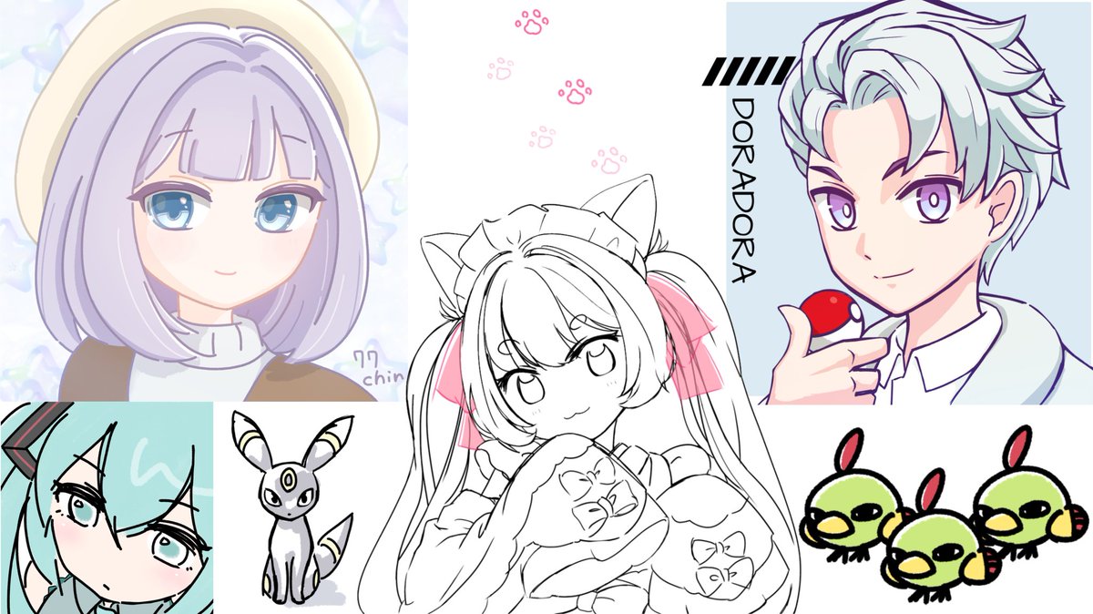 Rira_mel's tweet image. 9月に描いたものたち