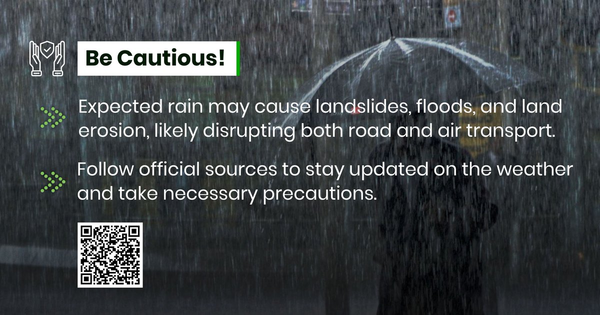 Weather Alert!
The monsoon is likely to become active from 3 October (Asoj 17), and persist throughout Dashain in the Koshi, Madhesh, Bagmati, Gandaki, and Lumbini provinces of Nepal. 

Please stay updated on the weather and take necessary precautions.

Source: DHM Nepal