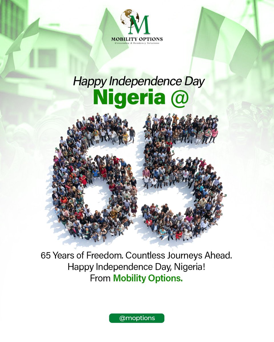moptionsltd's tweet photo. This Independence Day, we celebrate freedom, opportunity, and the power to choose your future — anywhere in the world. Happy Independence Day from Mobility Options Consulting!

#citizenshipbyinvestment #mobilityoptions #secondpassport #independence #independenceday2025 https://t.co/519tQRIQbt
