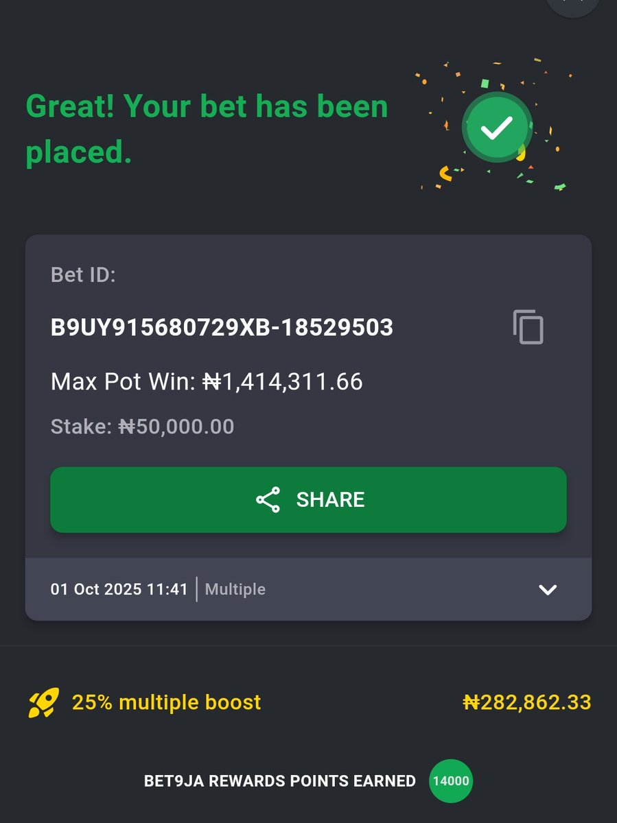 22 Odds ⚽⚽ Tossing on Bet9ja 

Mixed accumulator games 🎉🎉🎉

#Bet9jacode 👉 3HWZMDN

Do your +/- LA Boom 💥💥💥

Good luck to us 🙏 more edits here 👉 t.me/+zikwvJsY9Ek4O…